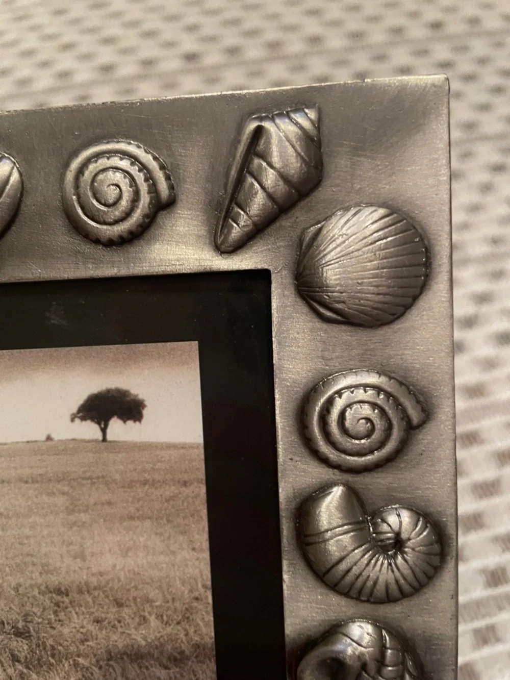 NWOT Pewter Seashell 4x6 Picture Frame - Nautical Coastal Beach Decor